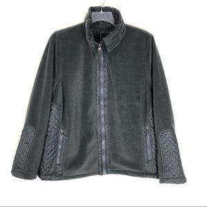 Weatherproof fleece jacket with quilted detail